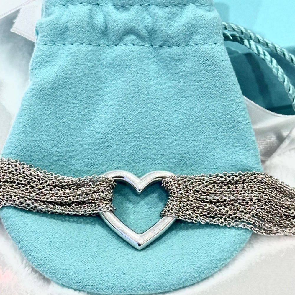 Tiffany & Co Silver Heart Chain Bracelet 925